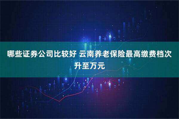 哪些证券公司比较好 云南养老保险最高缴费档次升至万元